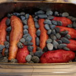 石焼き芋をカセットコンロで作る